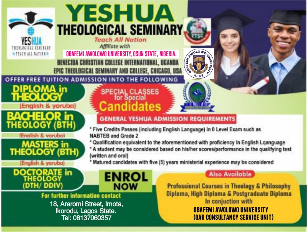 Yeshua Theological Seminary Admissions Directorate